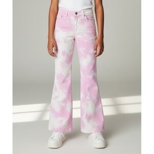 The Children's Place‎ Pink Tie Dye Corduroy Pants Girls 10 Flare Wide Leg Y2K